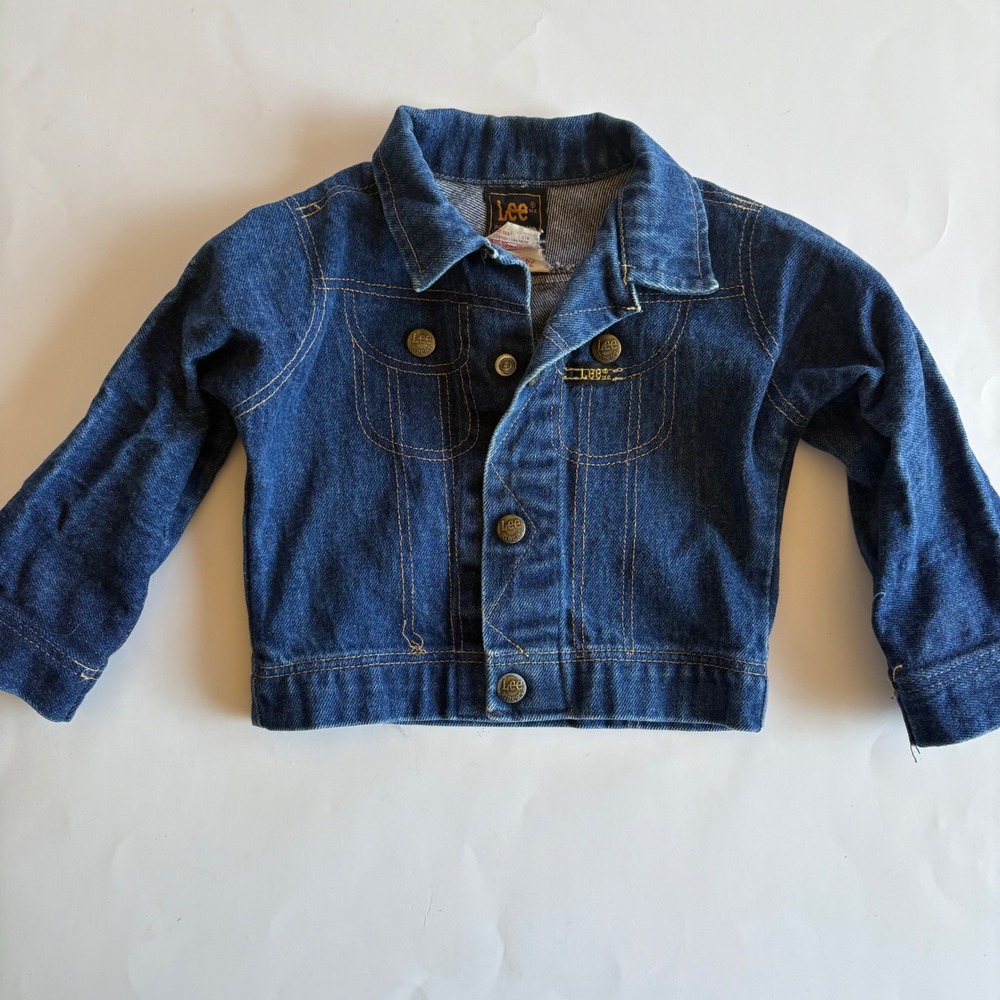 Vintage Lee Riders Toddler Denim Jacket 2T Blue Jean Trucker USA‎ Union Made